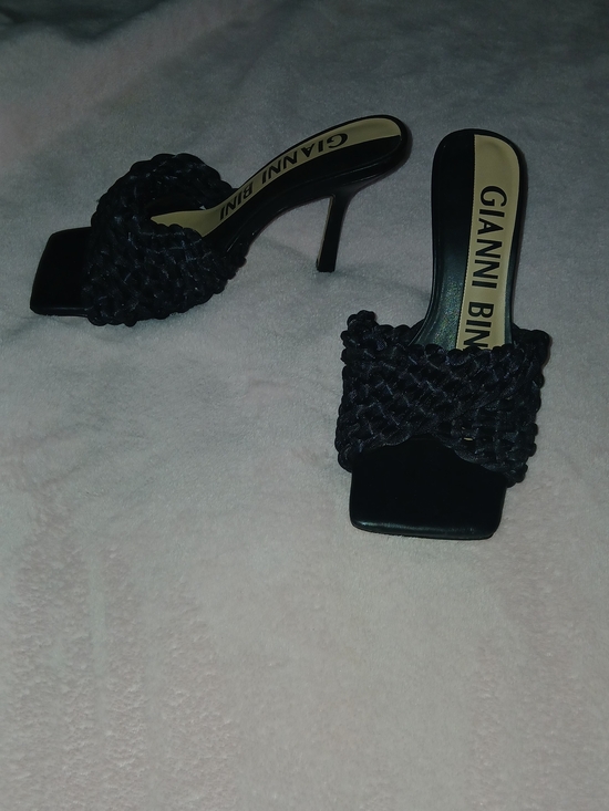 Gianni Bini Shoes - Gianni Bini Black Braided Slide Heel